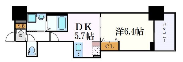 エステムプラザ名古屋駅前プライムタワーの物件間取画像